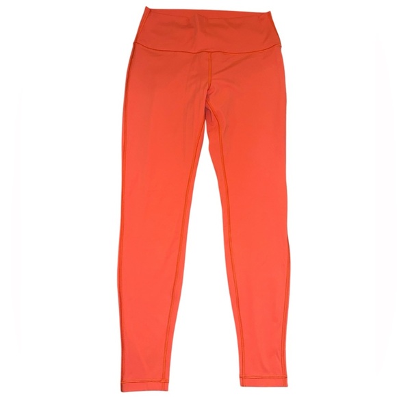 EUC Lululemon Wunder Under High-Rise Tight 28" Full-On Luxtreme Size 10 Orange - Picture 1 of 8